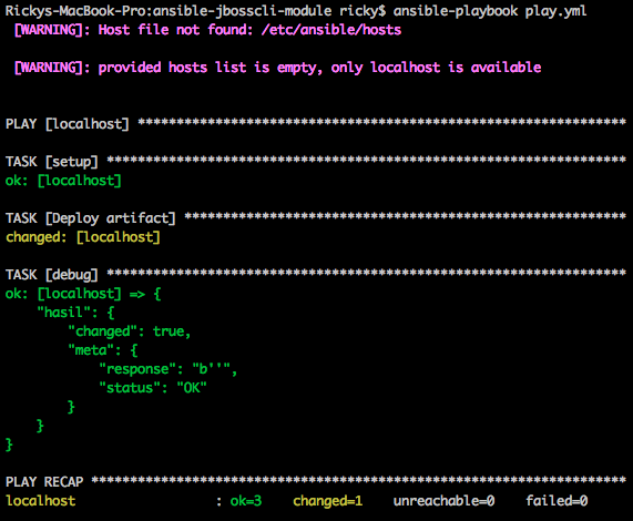 Ansible Wildfly Module