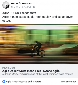 agile doesn't mean fast